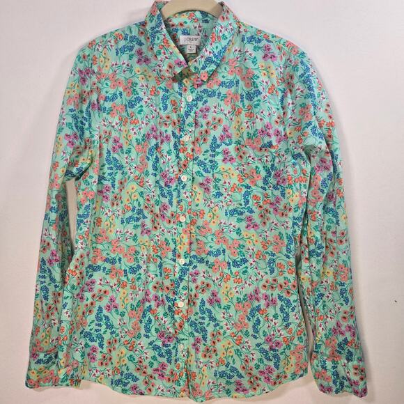 Re-Imagined By J. Crew Tops - J Crew Women's Re Imagined Floral Button Up 100% Cotton Long Sleeve Shirt Size L
